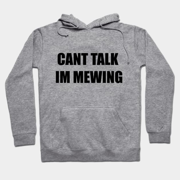 Can't talk, I'm Mewing Hoodie by Scarlett Blue